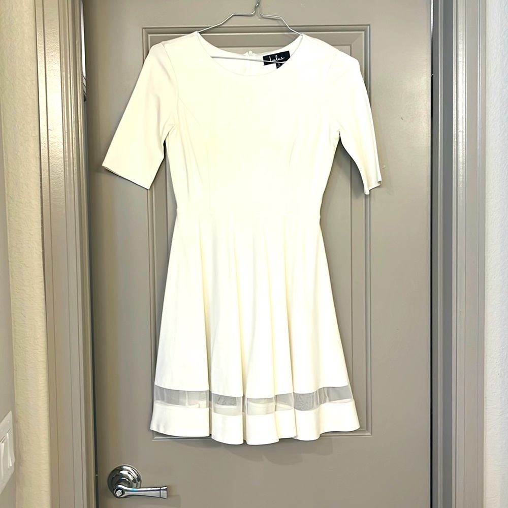 White lulu’s fit and flare dress
